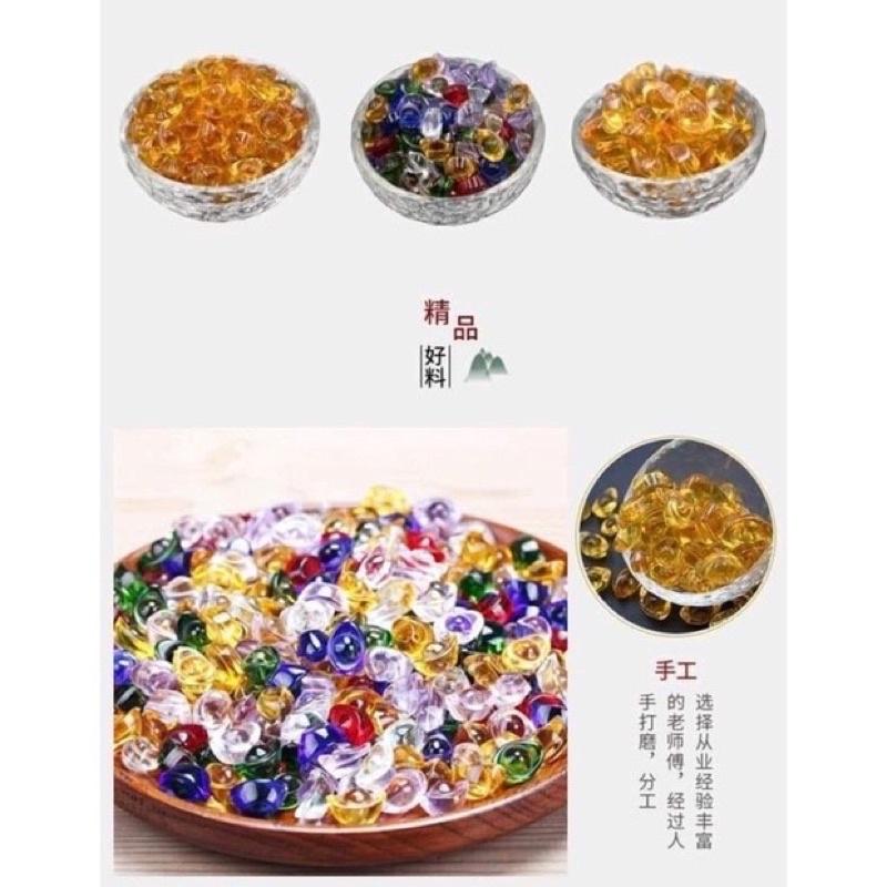 Kim Nguyên Bảo - Thỏi vàng pha lê phong thủy Thần Tài may mắn size 1.5 cm