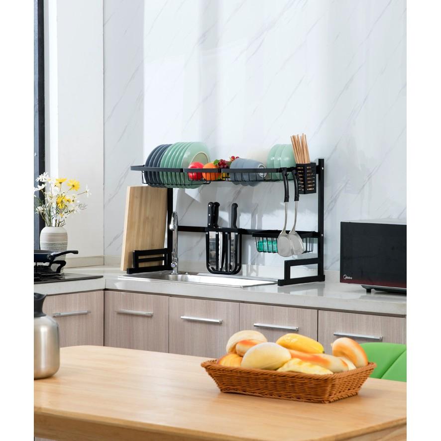 Bộ Kệ Đựng Chén Bát Đa Năng 8 Món Phụ Kiện Tiết Kiệm Không Gian