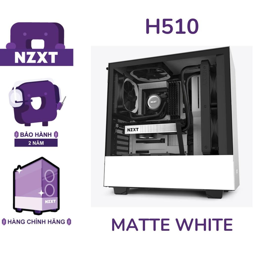 Vỏ Case Máy Tính NZXT H510 Màu Trắng Sần- Hàng Chính Hãng