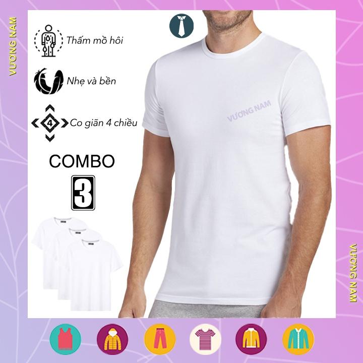 Áo lót nam cotton 3 cái hanoisimex ba lỗ sát nách trắng thấm hút mồ hôi tốt
