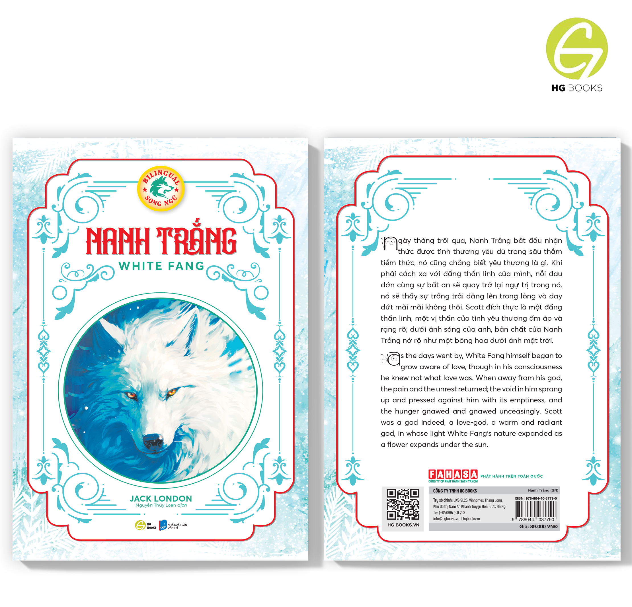 Nanh Trắng - Sách song ngữ văn học kinh điển, có note từ vựng tặng kèm file nghe - HG Books
