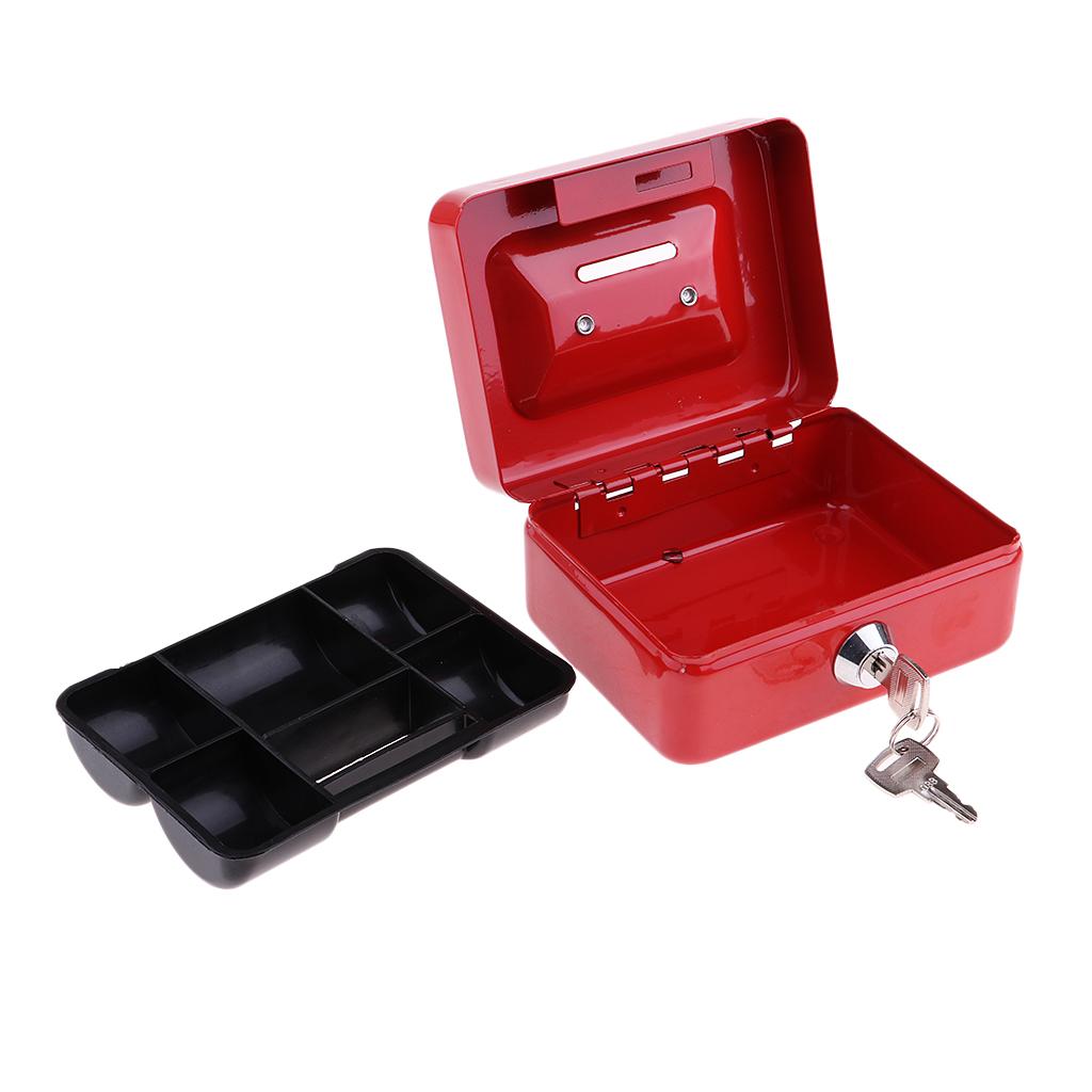 Creative Portable Metal Storage Container Safe Lock Box Money Coffer