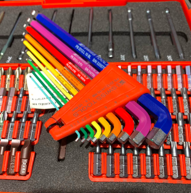 BỘ LỤC GIÁC 100° PB SWISS TOOLS SƠN TĨNH ĐIỆN 9 CÂY PB 2212.LH-10 RB