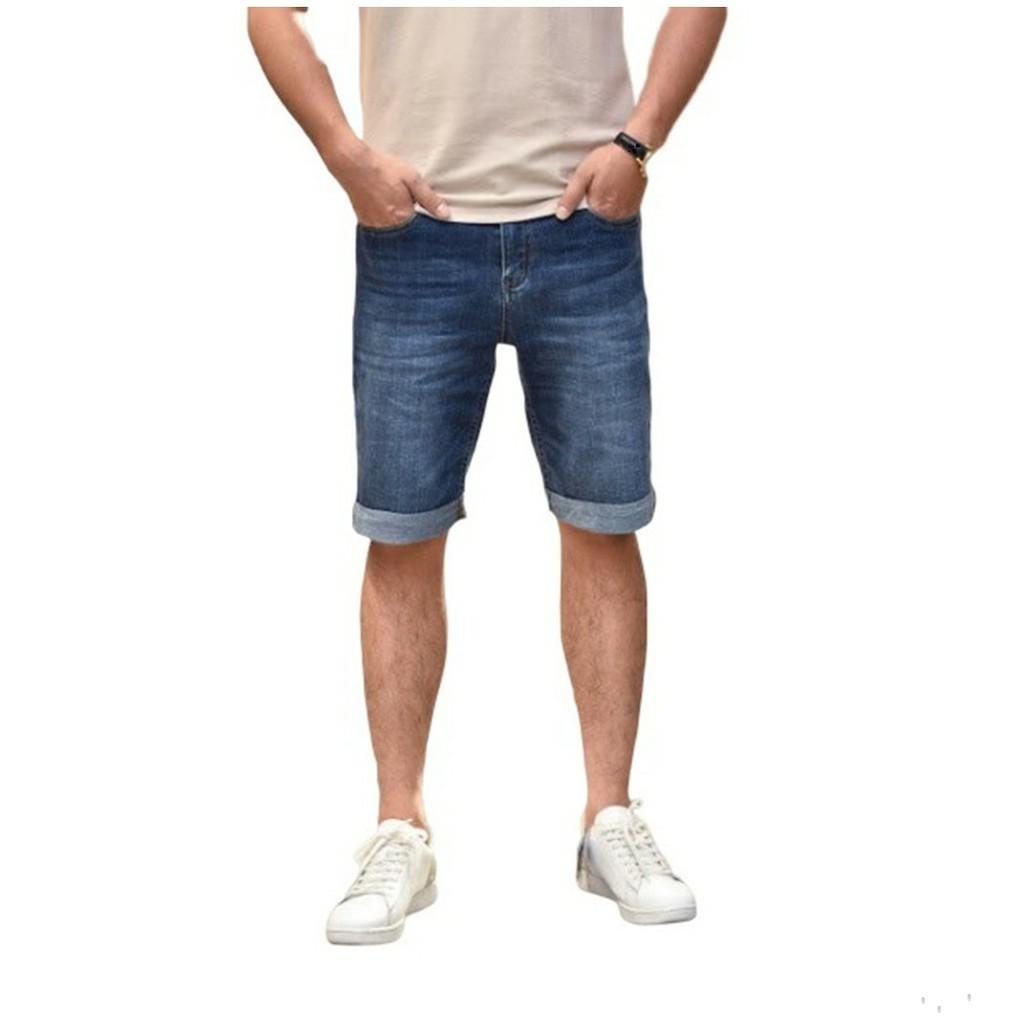 Quần short nam chất jean King168 , co dãn , ngang đầu gối trên Mẫu TB03