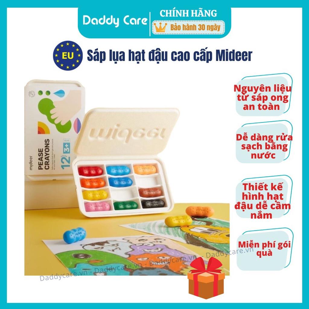 Màu sáp Lụa Hạt Đậu Pease Crayons Mideer, Bút Sáp Màu Hữu Cơ đồ chơi thủ công cho bé sáng tạo 2 3 4 5 6 Tuổi