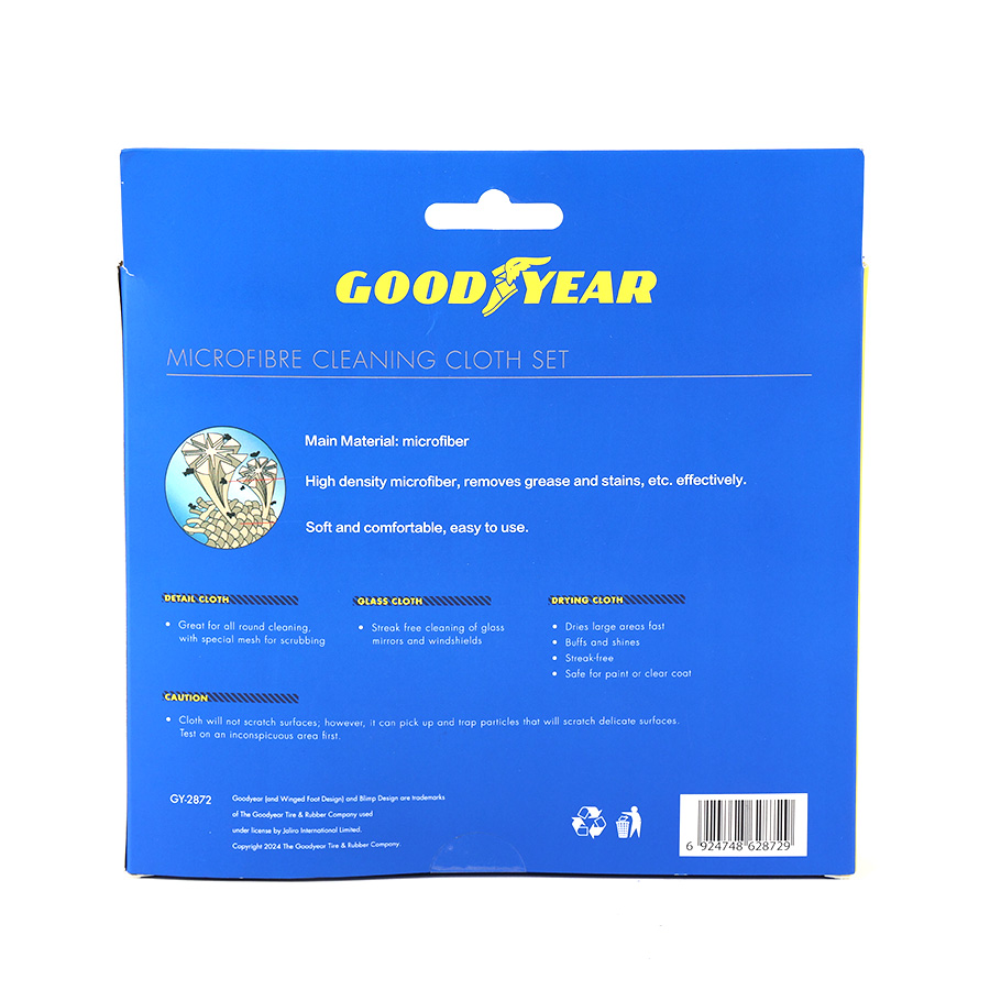 Combo 3 Khăn Vệ Sinh Chuyên Dụng GOODYEAR GY-2872 Rửa Xe Lau Kính Lau Sạch Toàn Diện - Nhập Khẩu Chính Hãng