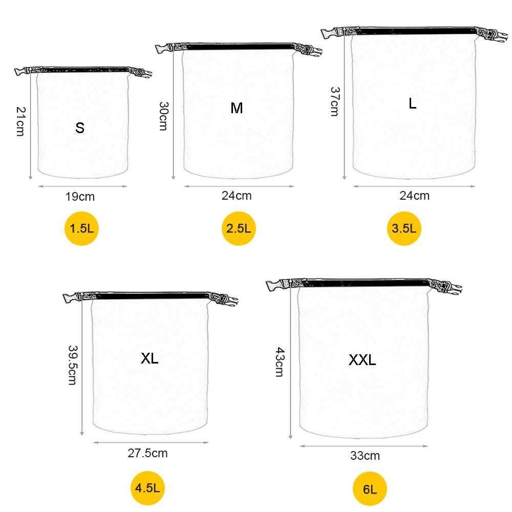 Bộ túi chống thấm nước 5 cái được làm bằng chất liệu vải polyester 190T phủ PU, siêu bền