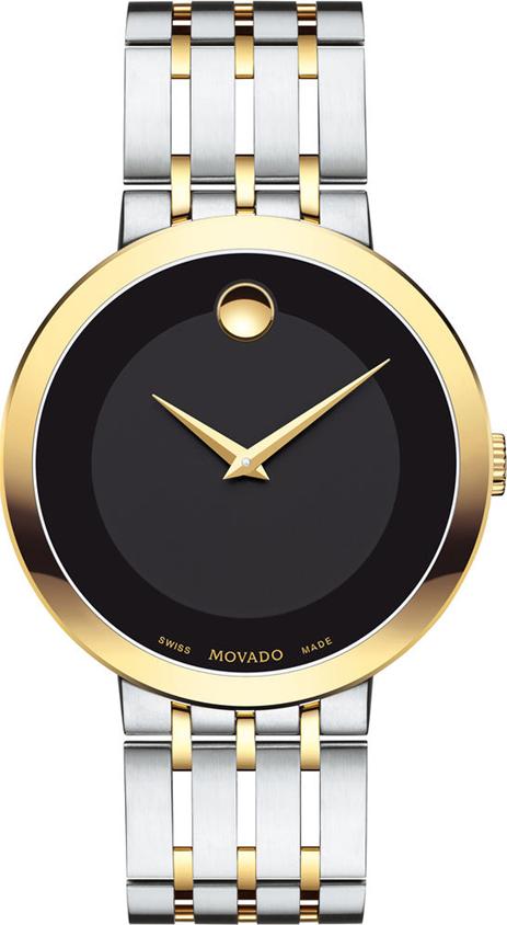 Đồng Hồ Nam Dây Kim Loại Movado 0607058 (39mm) - Mặt Đen