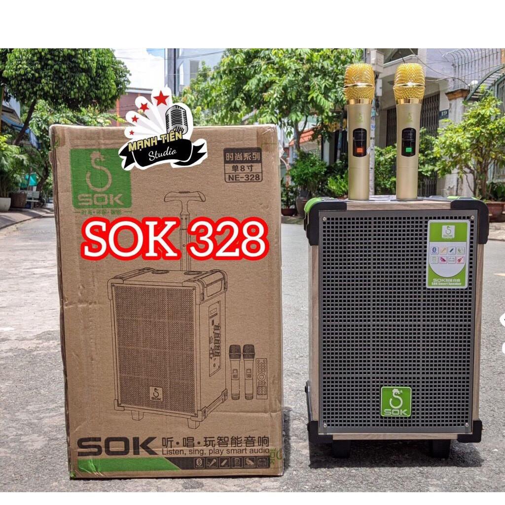 Loa kéo SOK 328 hát karaoke gia đình, hát đường phố, bass 2 tấc - âm thanh sống động