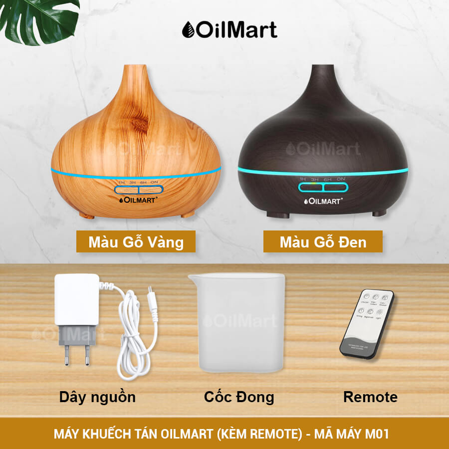 Máy Khuếch Tán Tinh Dầu Oilmart Quả Bưởi - 10W 400ml (Kèm Điều Khiển)