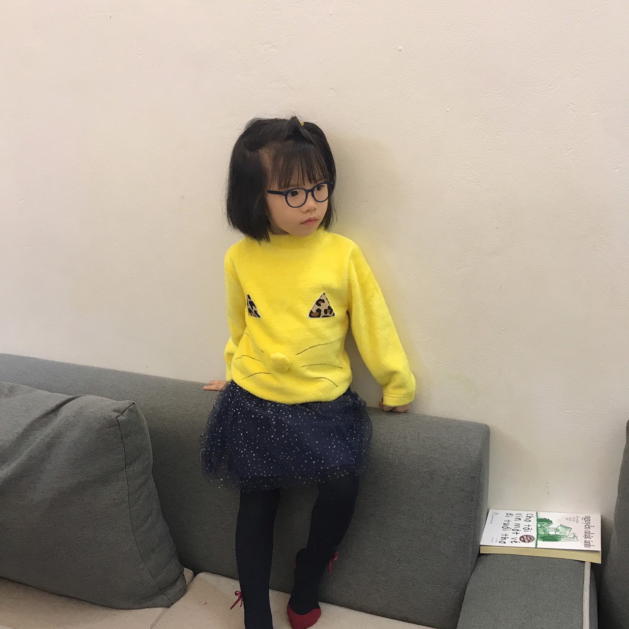 Áo lông cao cổ cho bé gái từ 8 kg đến 20 kg