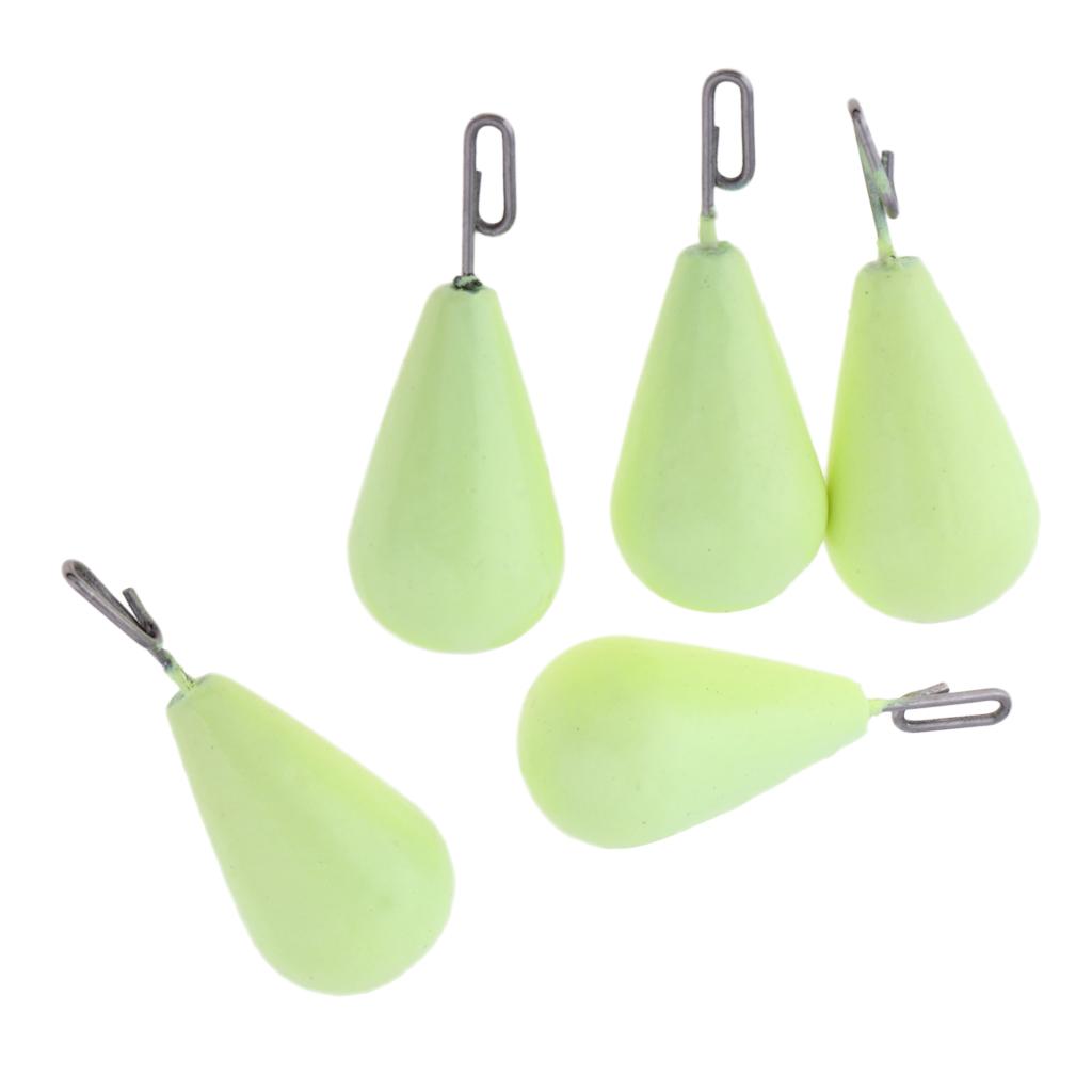 Luminous Quick Insert Lead Sinker Fishing Lead Weights Fishing Balls Weights Fishing Jig Heads Sinkers
