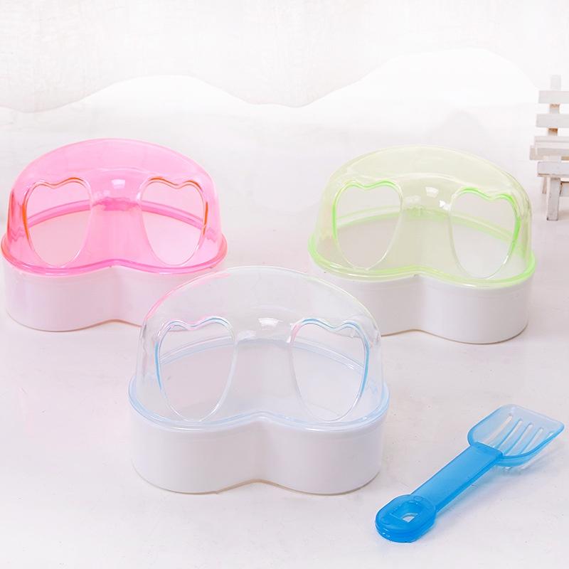 Nhà tắm quả táo 2 cửa cho Hamster kèm xẻng lọc phân chuồng