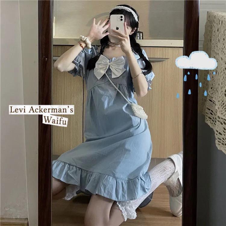 Đầm tiểu thư phối nơ dễ thương