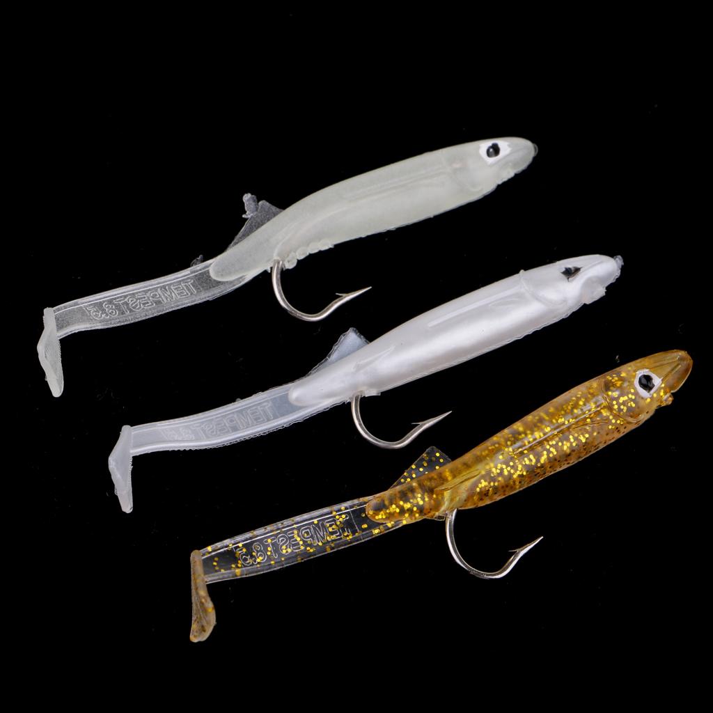 3pcs Small EEL Soft Fishing Lure Artificial Fish Bait Swimbait