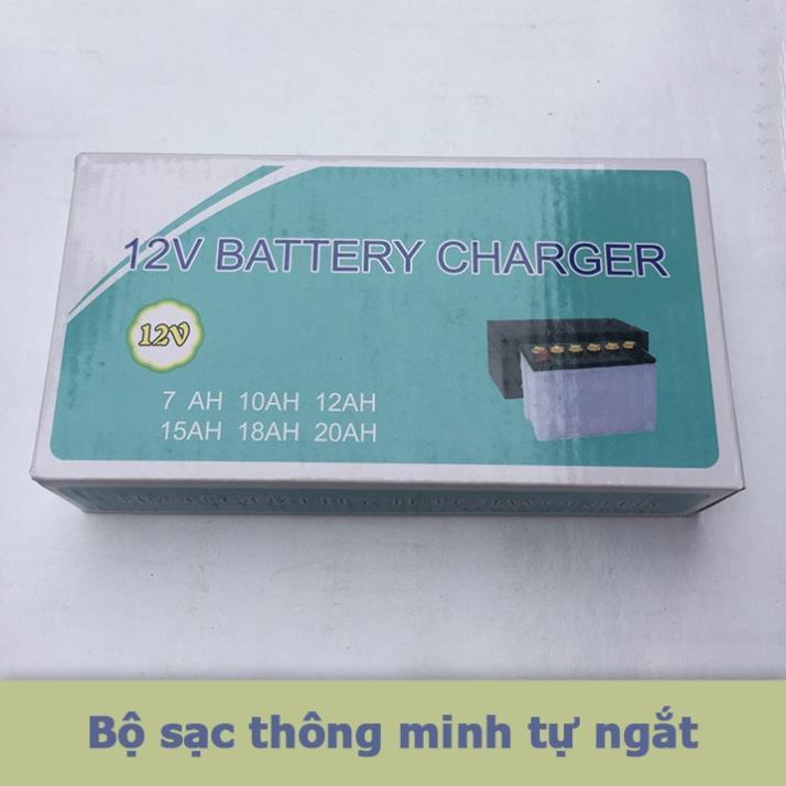 Bộ sạc ắc quy thông minh tự ngắt 12V 2ah - 20ah máy sạc ắc quy xe máy