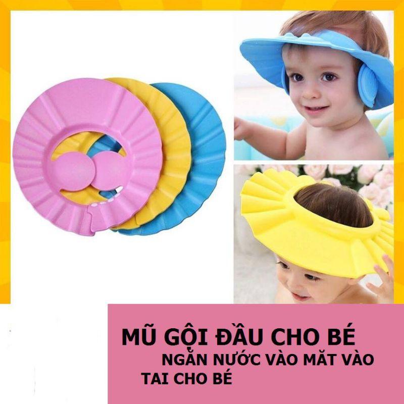Mũ Tắm Gội Có Vành Chắn Tai Cho Bé