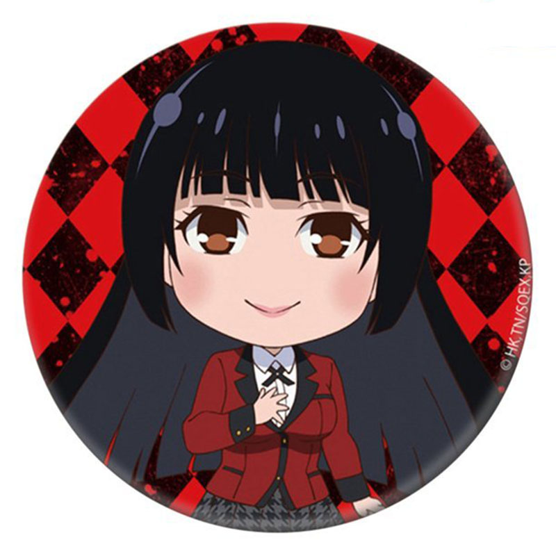 Combo 9 huy hiệu KAKEGURUI - HỌC VIỆN ĐỎ ĐEN anime chibi