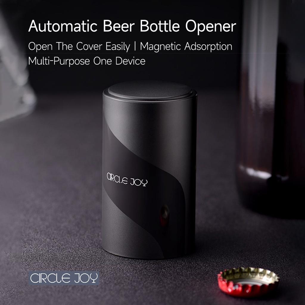 Dụng Cụ Mở Nắp Chai Bia / Soda Tự Động Hình Tròn Từ Tính Một Tay Cầm Dễ Dàng