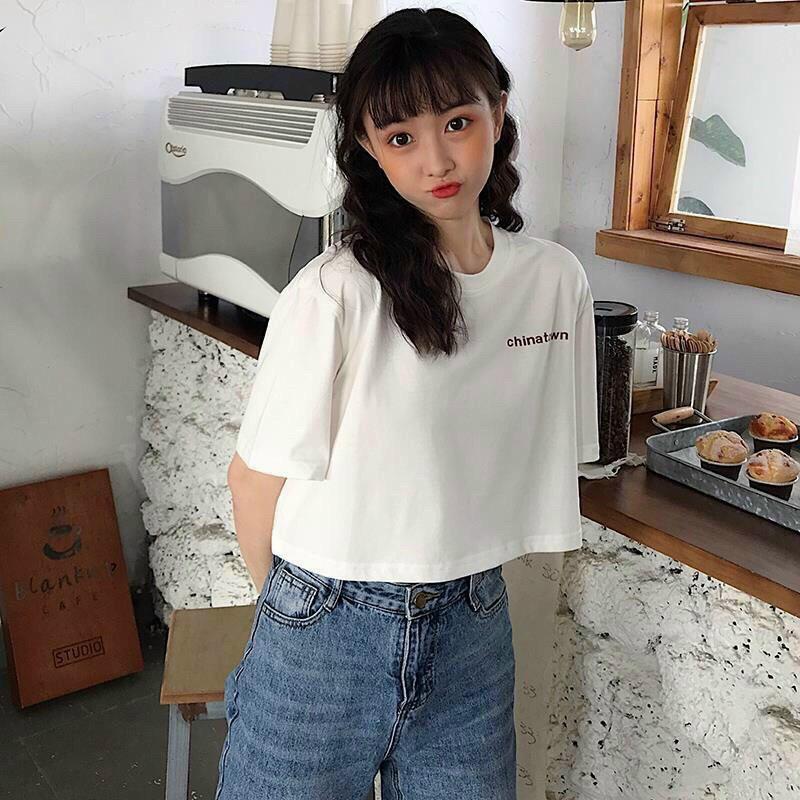 Áo Croptop Nữ Tay Lỡ Form Rộng Kiểu Ulzzang Chất Cotton Thoảng Mát - Babi Trendy CRI03