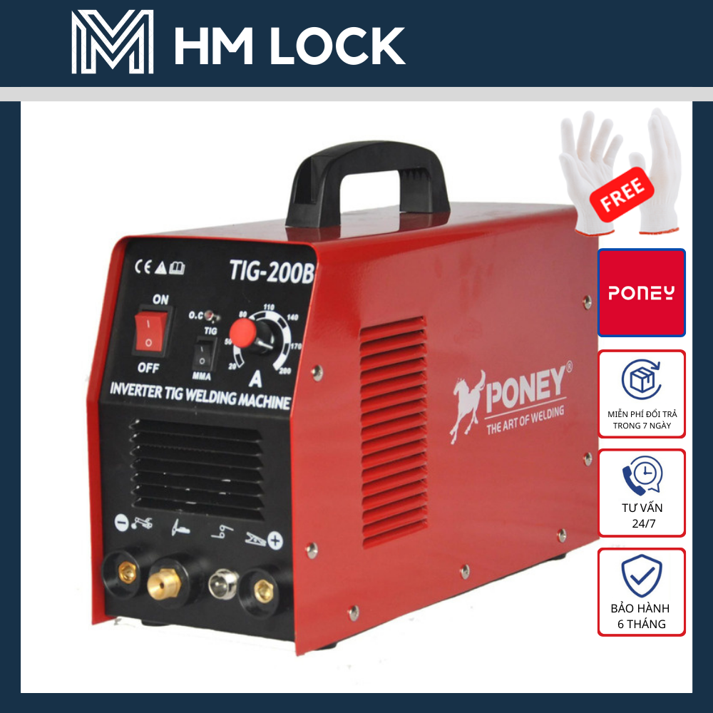 MÁY HÀN ĐIỆN TỬ 7.5KVA MMA-200B PONEY - HÀNG CHÍNH HÃNG