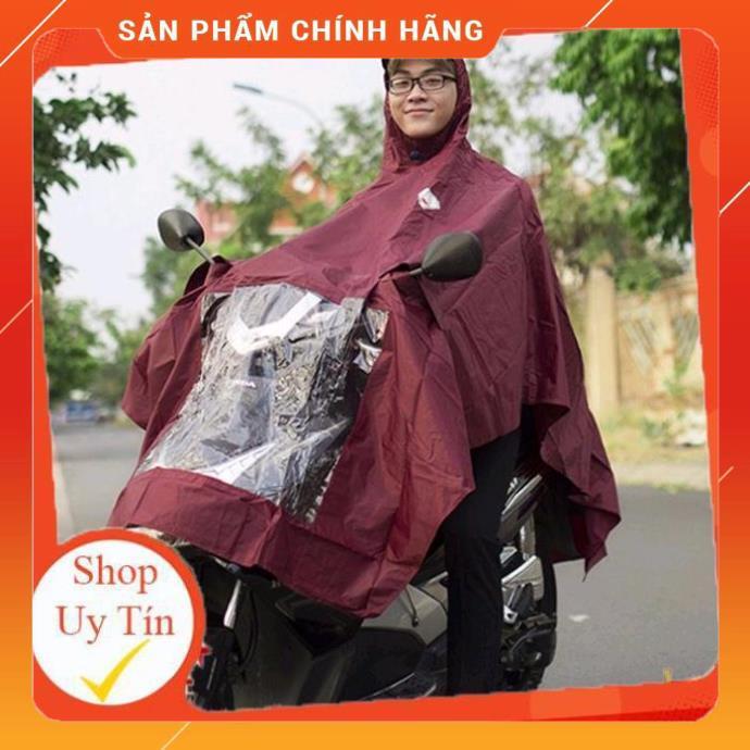 Áo Mưa Kiếng Đèn Vải Dù Siêu Bền, Áo Mưa Cánh Dơi Có Kiếng Đèn, Khổ To Rộng, An Toàn