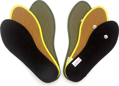 Combo 3 đôi lót giày vải cotton Hương Quế (CI-14, viền đen CI-13, CI-02) giúp khử hôi chân - phòng cảm cúm tốt cho sức khỏe - Màu khác nhau