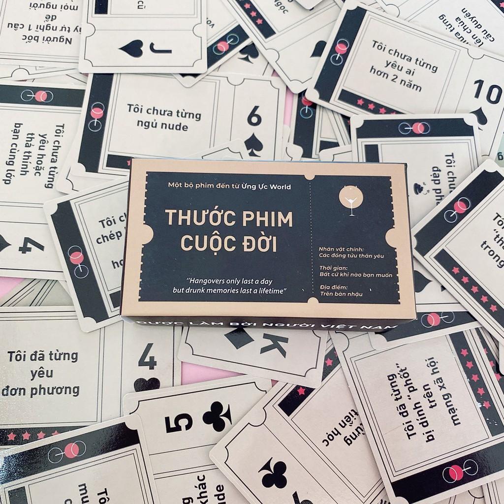 Bộ Bài Thước Phim Cuộc Đời Bài Uống Rượu Bia Bàn Nhậu Drinking Card Game Never Have I Ever 51 Lá