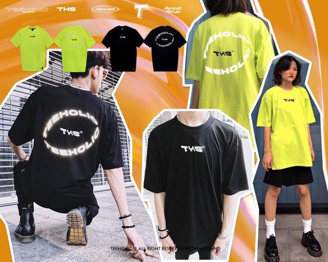 THS Reflective Basic Logo - Áo Logo Phản Quang Màu Đen Trắng Xanh Neon Tan