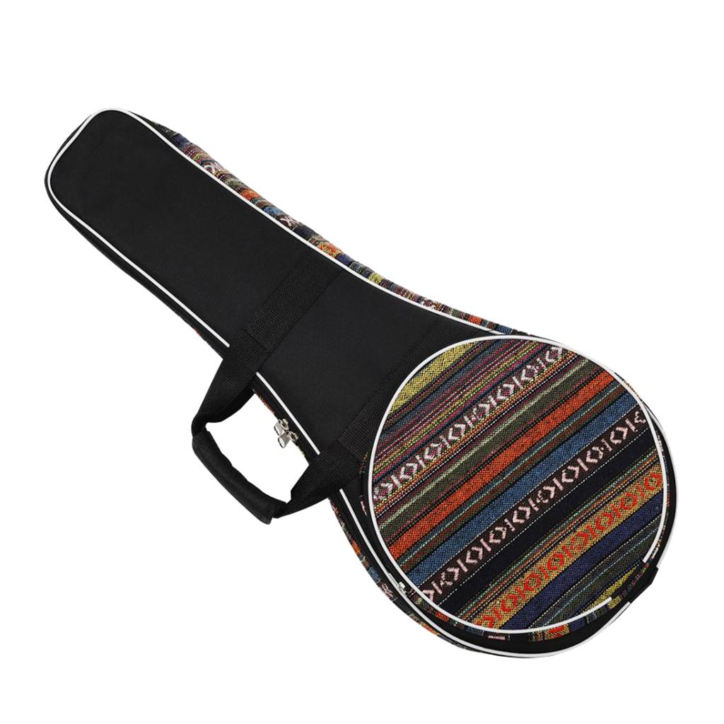 Nặng Đàn Mandolin Túi Có Lót Đệm Vải Oxford Ajustable Dây Đeo Ba Lô