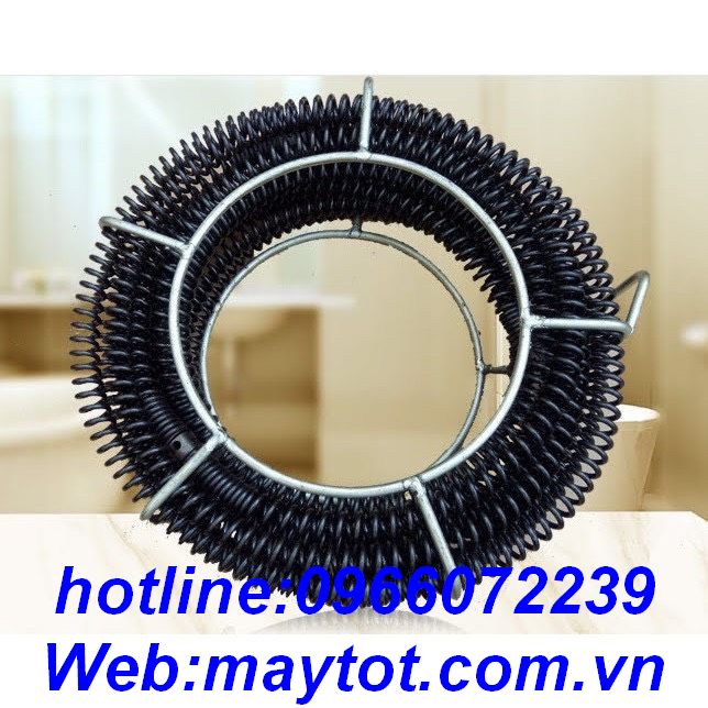 Dây Thông Tắc Cống Phi 16 Dung Tay Quay - dài 9m(gồm 1 tay quay + 9m dây+ bộ 6 đầu thông+ 1đầu kết nối máy khoan )