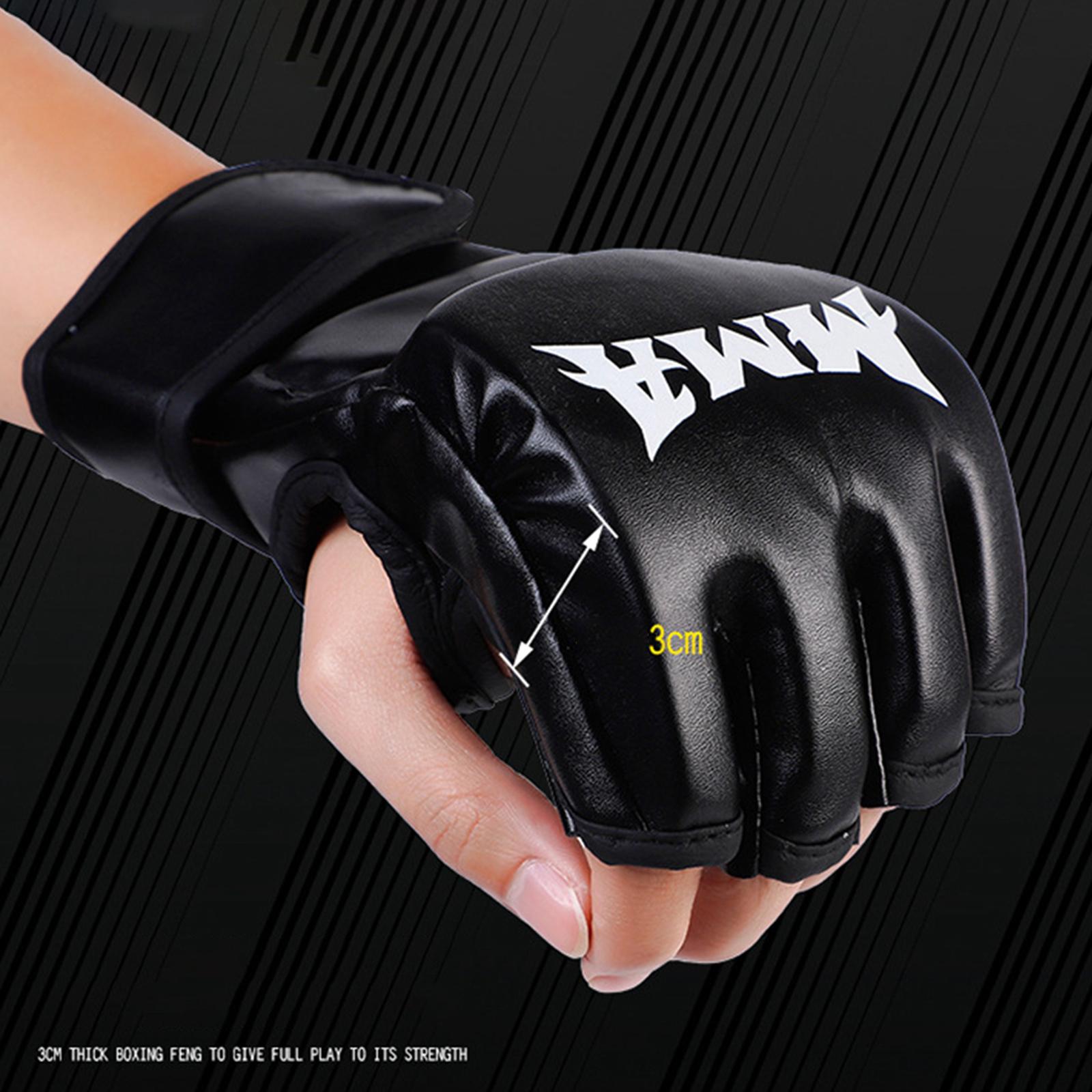 Kick Boxing Găng tay cho nam giới phụ nữ pu karate muay tai guantes de boxeo chiến đấu miễn phí mma sanda đào tạo thiết bị trẻ em Color: Black Demon B