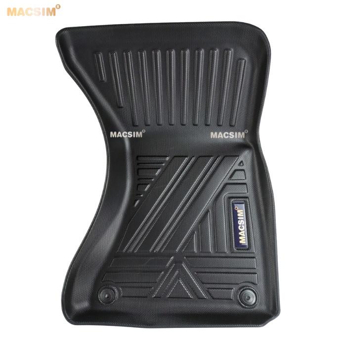 Thảm lót sàn xe ô tô (TC) Porcher Macan 2014-2021 Nhãn hiệu Macsim chất liệu nhựa TPE cao cấp