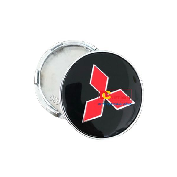 Logo chụp mâm, vành bánh xe ô tô hãng Mitsubishi/Kích thước 60mm/mã MTS60