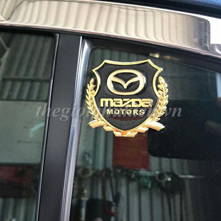 Combo 2 Logo dạng Bông lúa theo xe Mazda