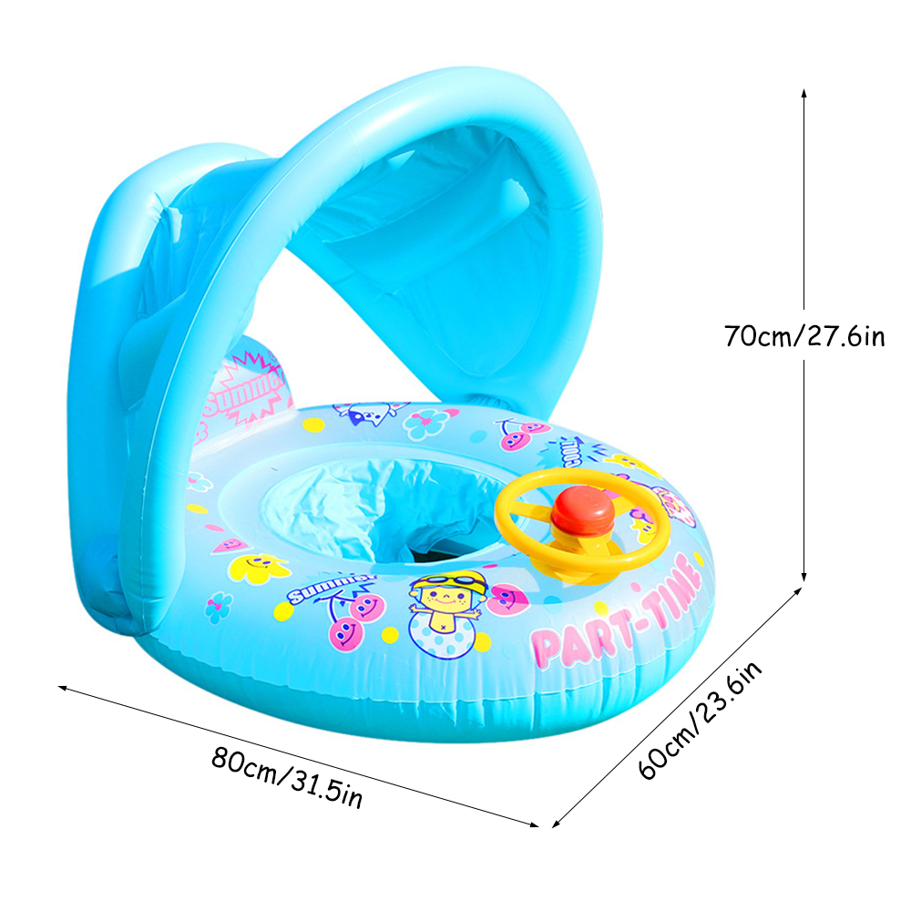 Phao bơi bơm hơi cho trẻ em có phụ kiện che nắng