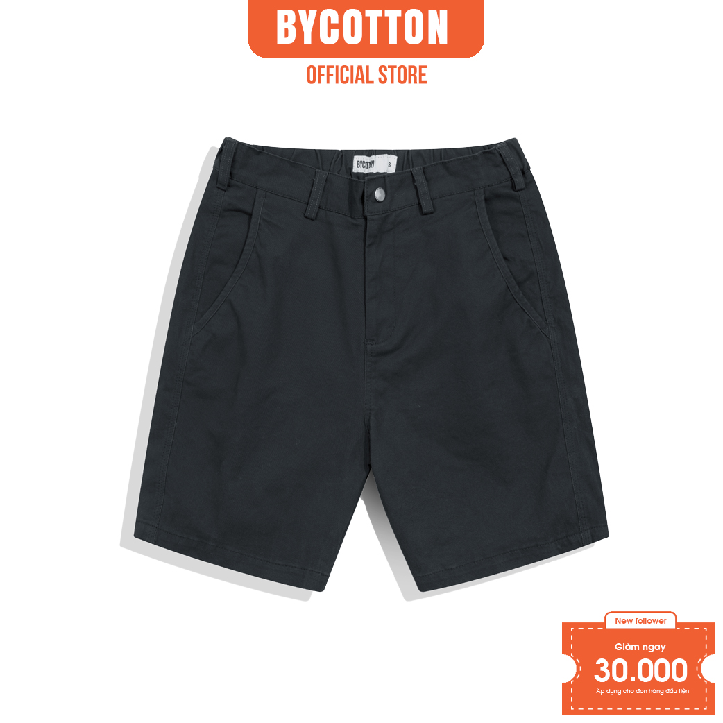 Quần Short Cotton Nam Xanh Navy BY COTTON Navy Cotton Shorts