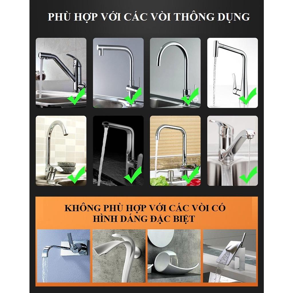 Đầu Gắn Vòi Rửa Bat Tăng Áp- 3 chế độ nước xoay 360 độ, Búp Tăng Áp, Đầu Vòi Rửa Chén Tăng Áp