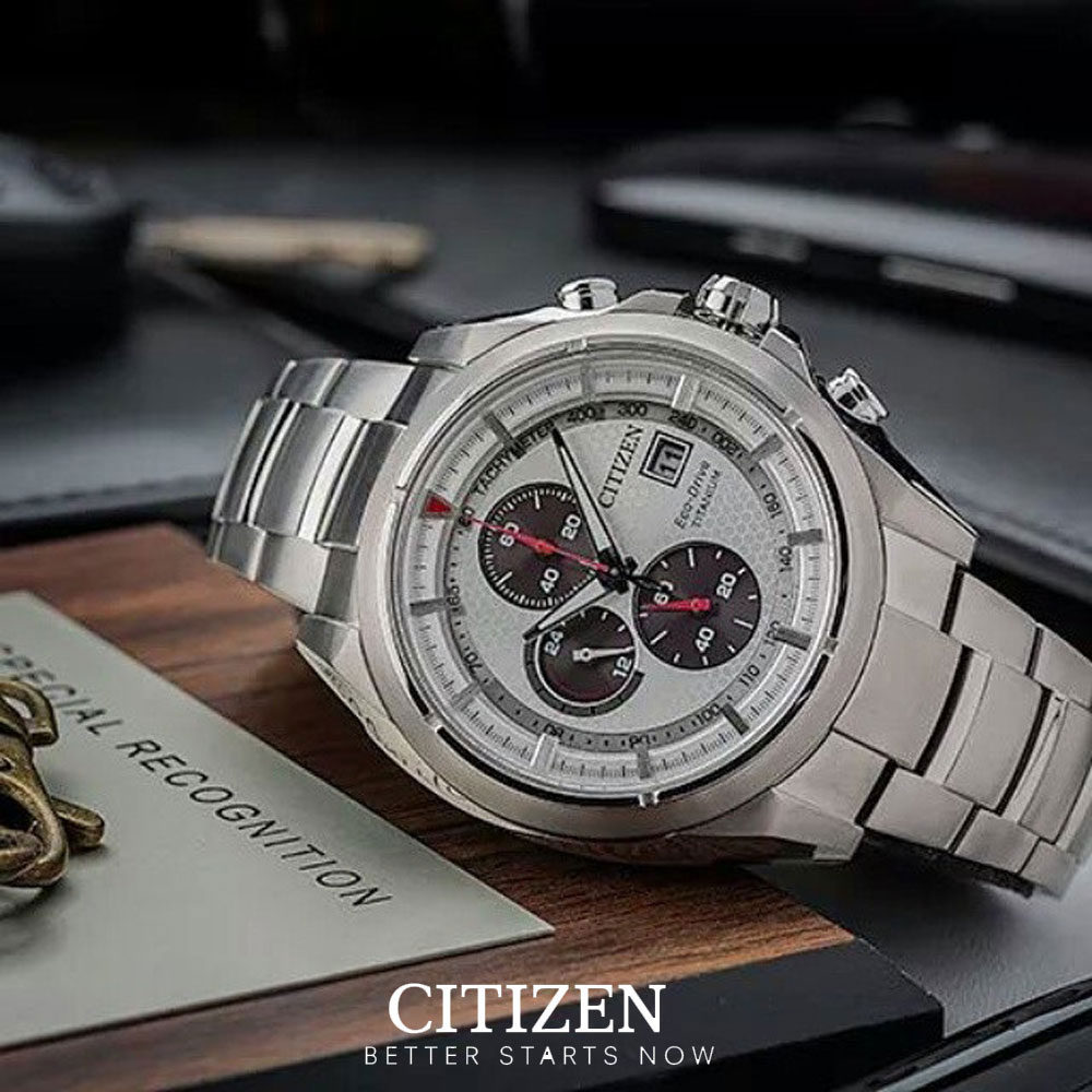 Đồng Hồ Nam Citizen Dây Titanium CA0551-50A - Mặt Trắng (Sapphire)