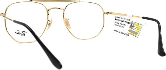 Gọng Kính Unisex Rayban RB3648V 2946 vàng-đen