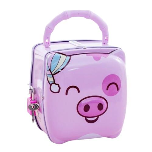 Ống heo sắt tiết kiệm mini có khoá.