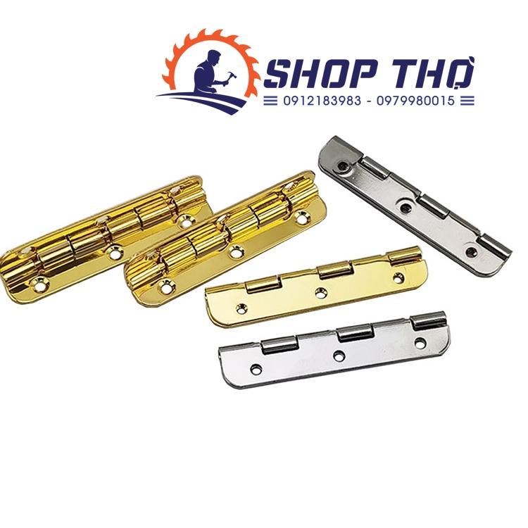 Bản lề màu vàng bo góc tròn loại dày đẹp độ mở 90 và 180 độ