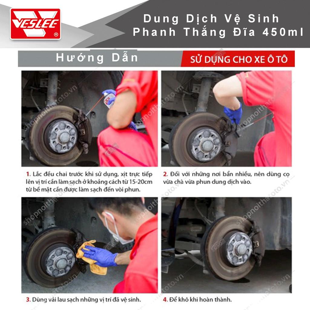 Chai Xịt Dung Dịch Vệ Sinh Thắng Đĩa Phanh VESLEE VSL-13 450ml ( đơn vị tính 1 chai đăng bán )