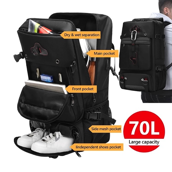 Balô Đi hượt Đỡ Hông 70L BigSize