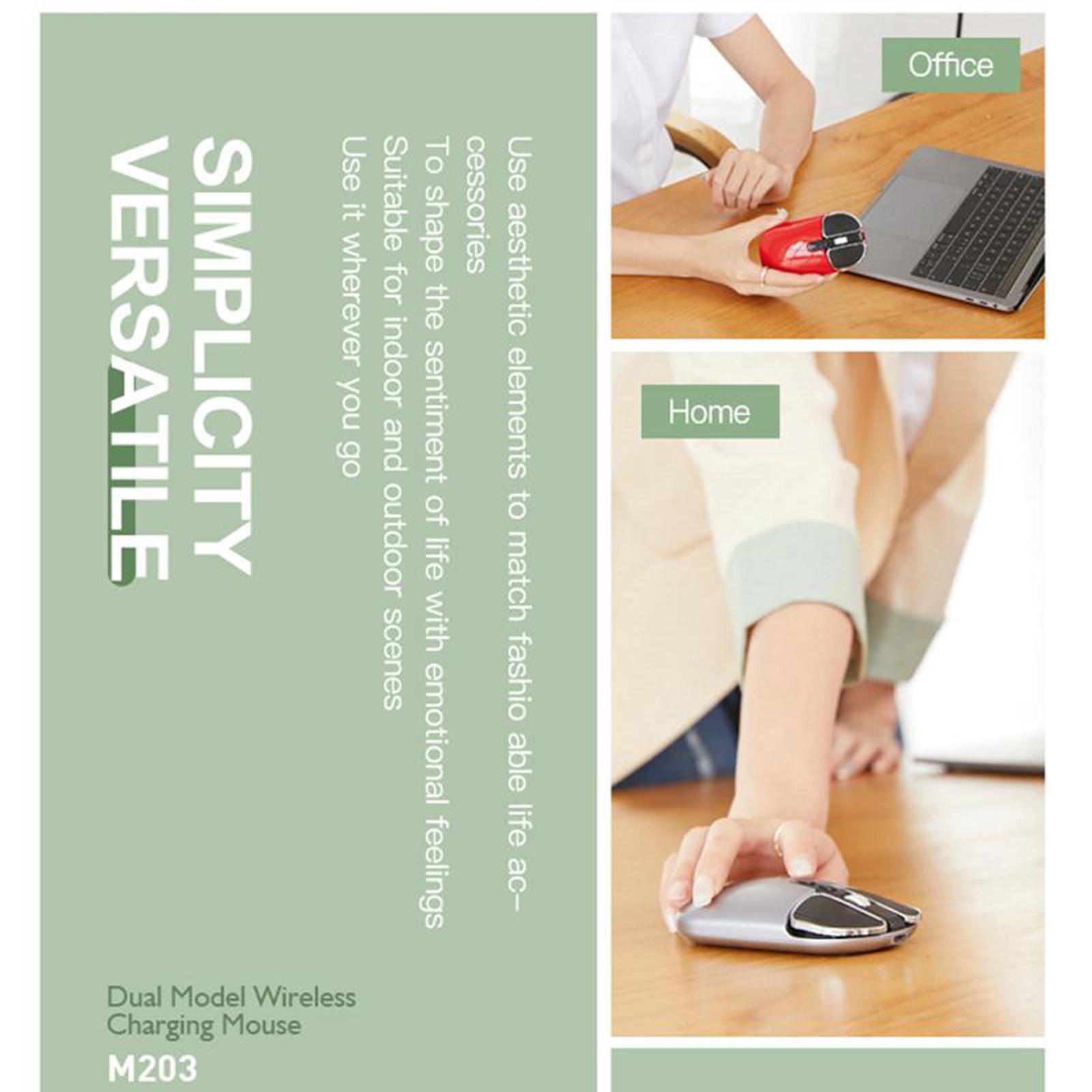 2.4G USB Wireless Bluetooth 5.0 Mice Mouse for Laptop