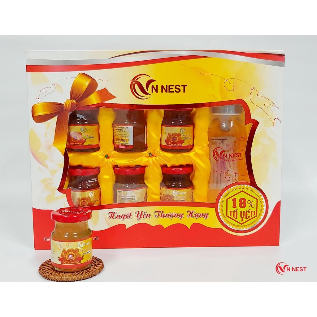Yến Chưng Sẵn Huyết Yến 18% (Lốc 6 Lọ x 70ml) - Vnnest