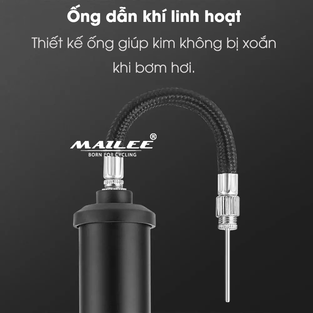 Bơm Bóng Cầm Tay B-310 áp suất 20Psi 1.4 bar, nhỏ gọn di chuyển dùng bơm cho bóng đá, Phao Bơi, Bóng Rổ, Lốp Xe đạpvà Bóng Thể Thao khác (kèm các phụ kiện) - Mai Lee