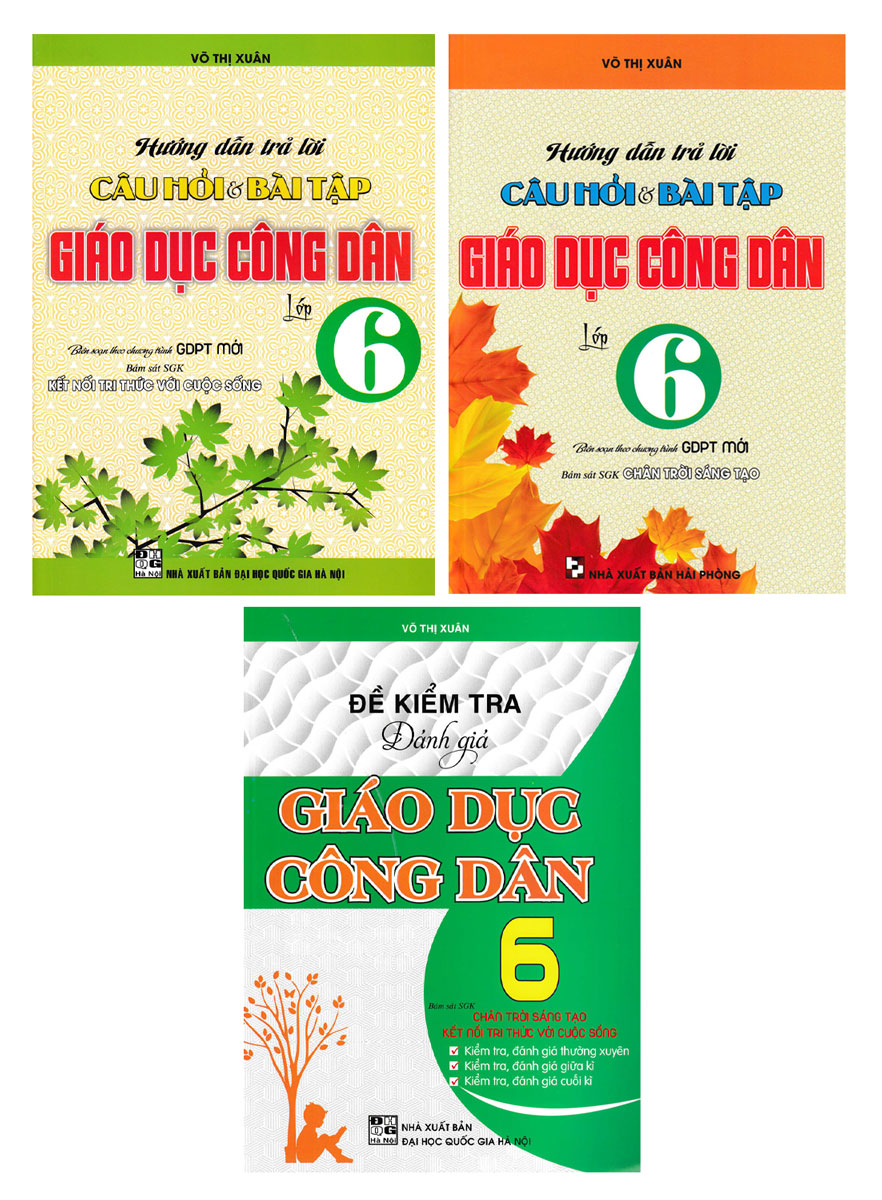 COMBO HƯỚNG DẪN TRẢ LỜI CÂU HỎI VÀ BÀI TẬP GIÁO DỤC CÔNG DÂN LỚP 6 + ĐỀ KIỂM TRA ĐÁNH GIÁ GIÁO DỤC CÔNG DÂN LỚP 6 (BÁM SÁT SGK CHÂN TRỜI SÁNG TẠO &amp; KẾT NỐI TRI THỨC VỚI CUỘC SỐNG) (BỘ 3 CUỐN)