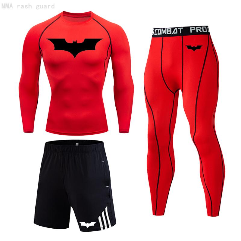 Bộ Quần Áo Nam Mùa Đông Đầu Tiên Lớp Quần Lót Sinh Nhiệt Chạy Bộ Phù Hợp Với MMA Nén Thể Thao Chạy Bộ Chăm Sóc Da Bộ Dụng Cụ Bát 3-pc/bộ