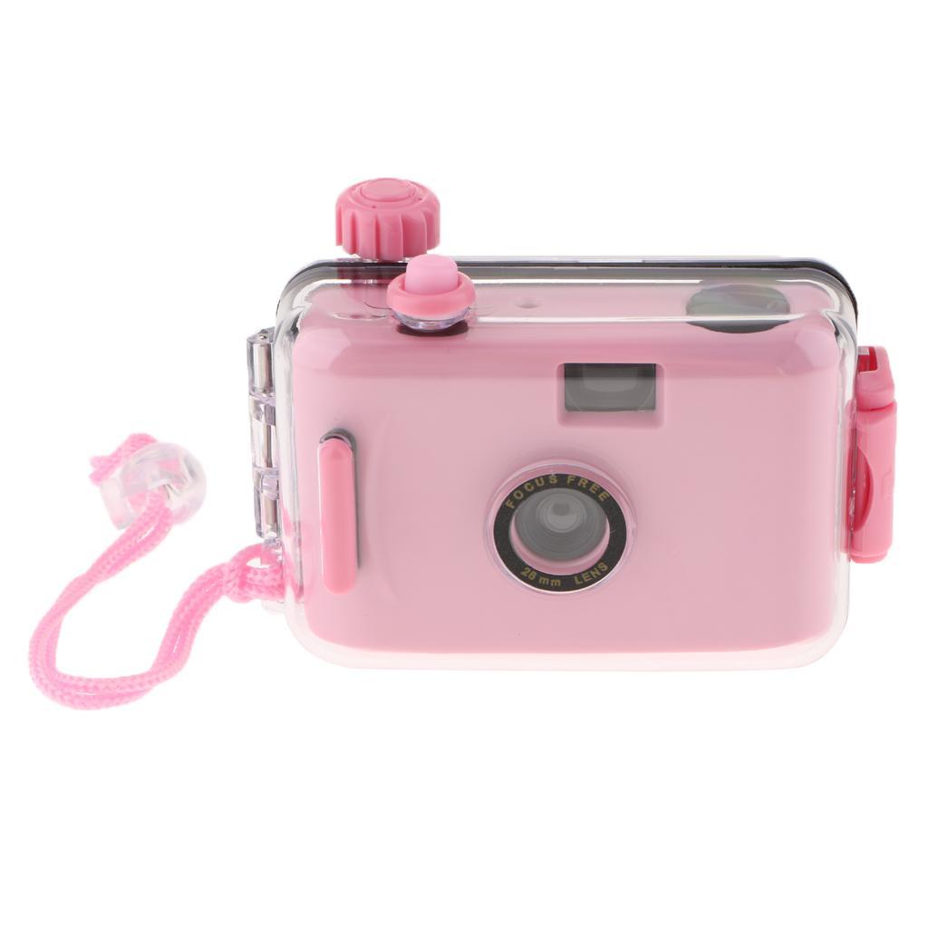 16FT Waterproof 35mm Film Camera with Case for Scuba Diving, Snorkeling Pink